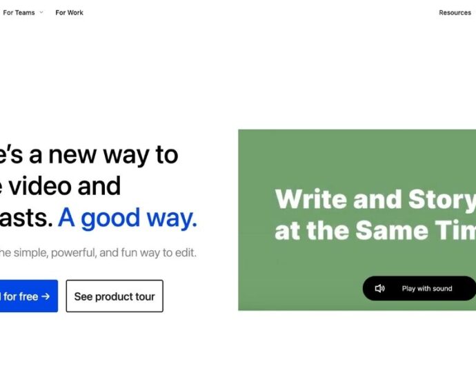 Descript: Revolutionize video and podcast introduction with AI technology