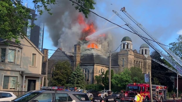 Fire destroys historical Toronto church housing Neighborhood of Seven artwork