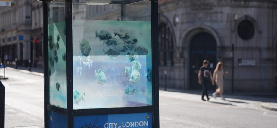 Banksy’s Piranha police field moved for its own safety