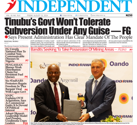 Nigerian Newspapers: Top Tales For Right this moment (23/08/24)