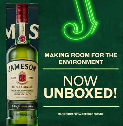Jameson Raises the Bar on Sustainability with an Eco-friendlier packaging