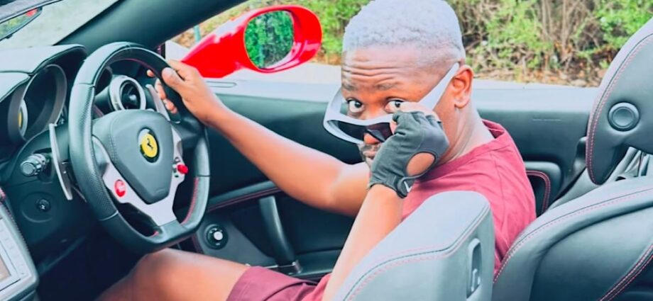 PICTURES: Clement Maosa flexes swish Ferrari