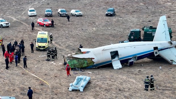 Azerbaijani airliner carrying 67 crashes, greater than 30 believed useless