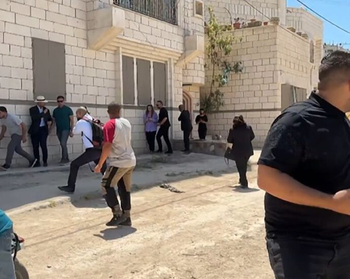 Outrage at Israeli photographs as diplomats tour West Bank