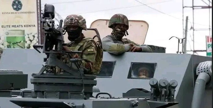 KDF Appear Among Protesters in Nakuru