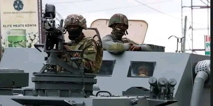 KDF Appear Among Protesters in Nakuru
