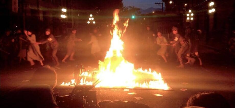 Pupil models herself on fireplace following sexual harassment by trainer