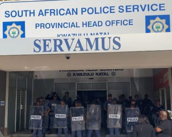 Mkwanazi march turns chaotic as protesters storm SAPS constructing