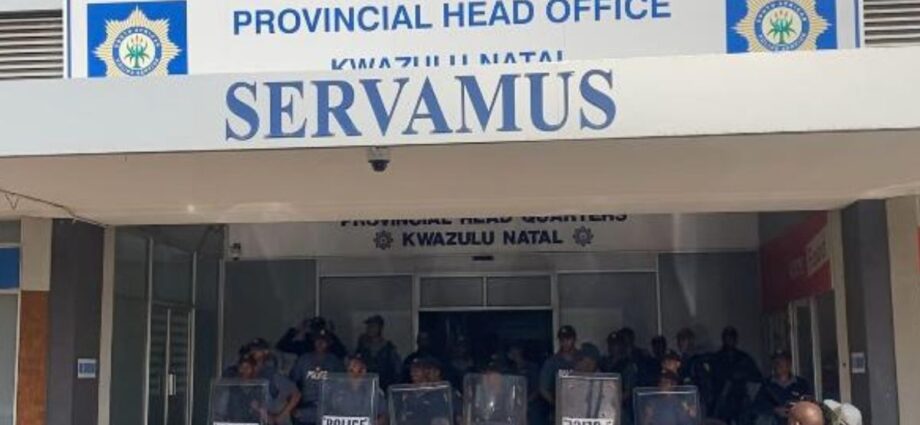 Mkwanazi march turns chaotic as protesters storm SAPS constructing