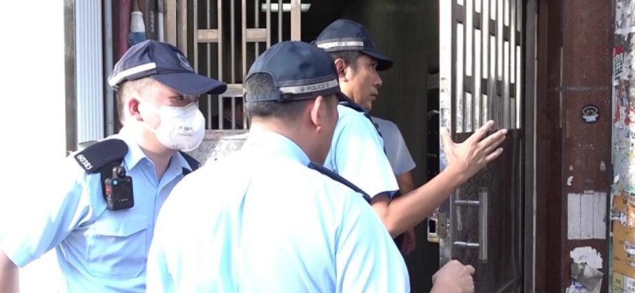 Lady arrested after pair came upon tiring in flat