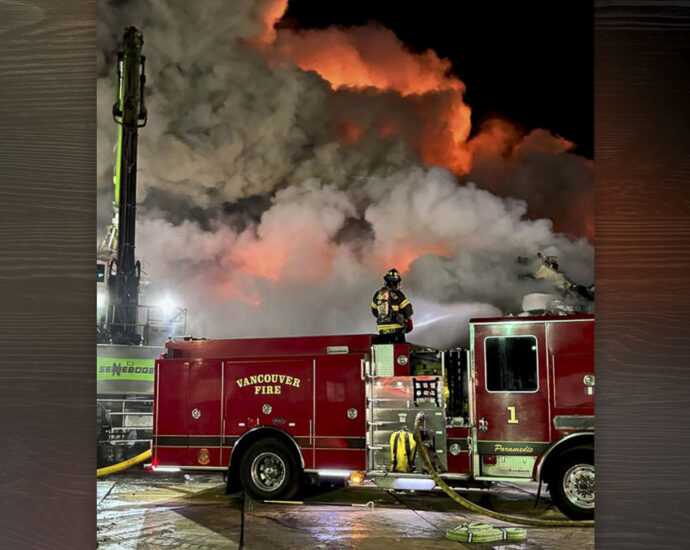 VFD responds to metallic scrap fire at Vancouver port
